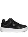 Guess Usa Crystal-embellished Trainers In Black