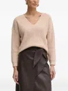 Guess Usa Crystal-embellishment V-neck Sweater In Neutral