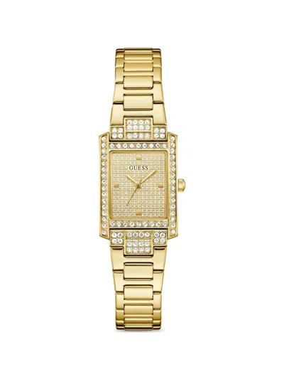 Guess Usa Crystal-embellished 23mm Watch In Gold