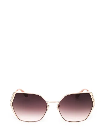 Guess Usa Crystal-embellished Geometric-frame Sunglasses In Multi