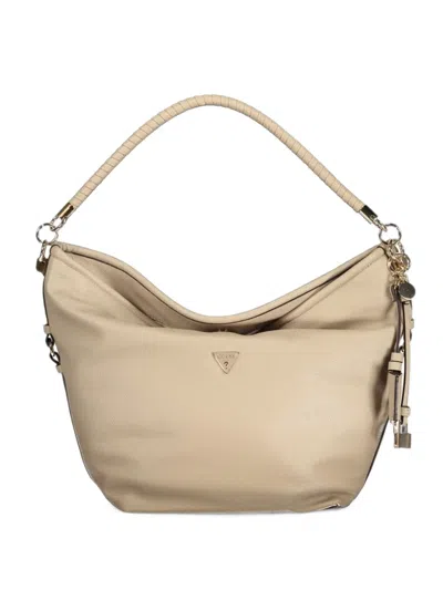 Guess Usa Danya Logo-plaque Pebbled Tote Bag In Black