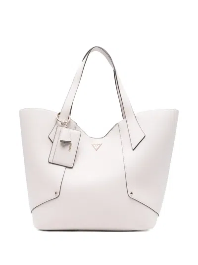 Guess Usa Darcy Logo Tote Bag In White