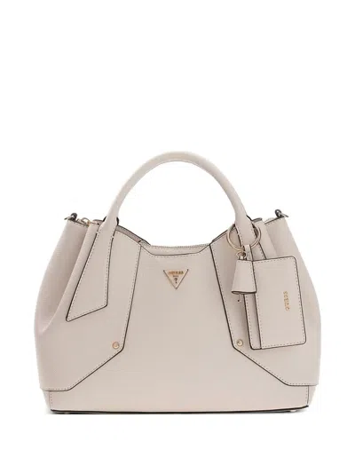 Guess Usa Darcy Logo-plaque Tote Bag In Neutral
