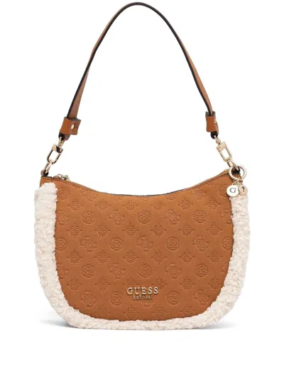 Guess Usa Davika Shoulder Bag In Brown