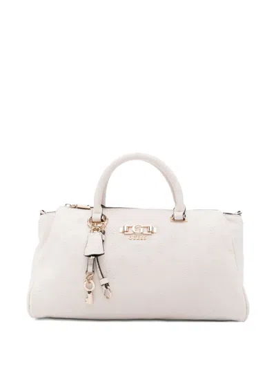 Guess Usa Debossed Tote Bag In Neutral
