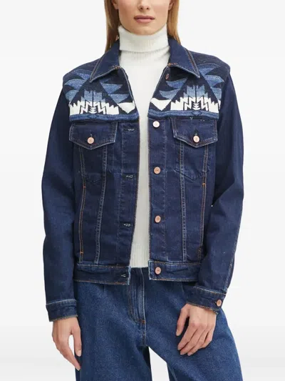 Guess Usa Denim Jacket In Blue