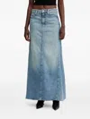 Guess Usa Denim Maxi Skirt In Blue