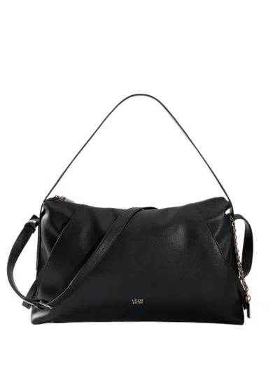 Guess Usa Devon Logo-charm Tote Bag In Black