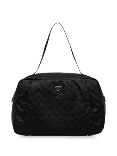 Guess Usa Devon Logo-embossed Tote Bag In Black