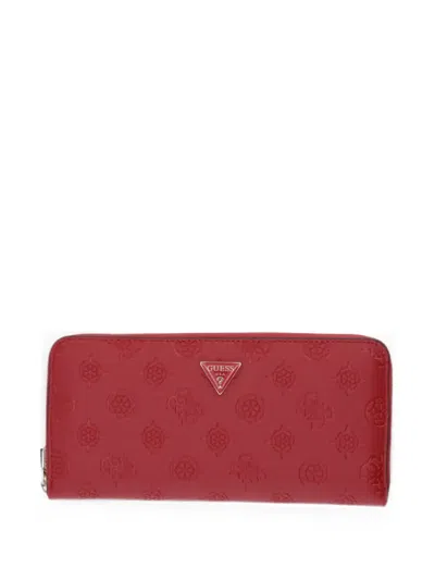 Guess Usa Diana Logo-embossed Wallet In Blue
