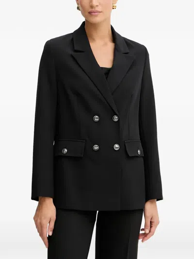Guess Usa Double-breasted Blazer In Black