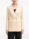 Guess Usa Double-breasted Blazer In Neutral