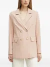 Guess Usa Double-breasted Blazer In Pink
