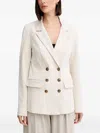 Guess Usa Double-breasted Blazer In White