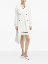 Guess Usa Double-breasted Trench Coat In White