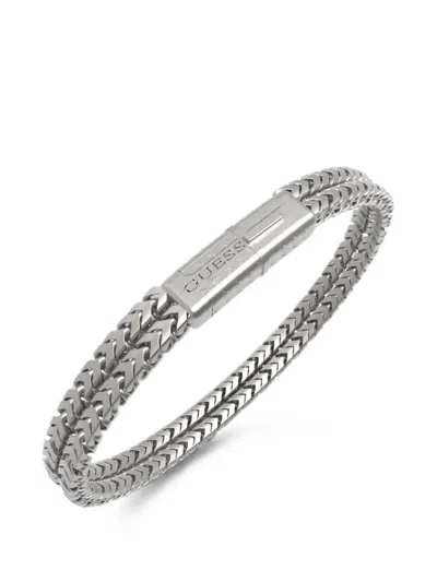 Guess Usa Double Chain Bracelet In Metallic