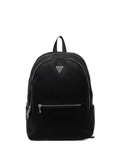 Guess Usa Double-zip Backpack In Black