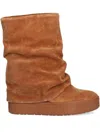 Guess Usa Draped Ankle Boots In Brown