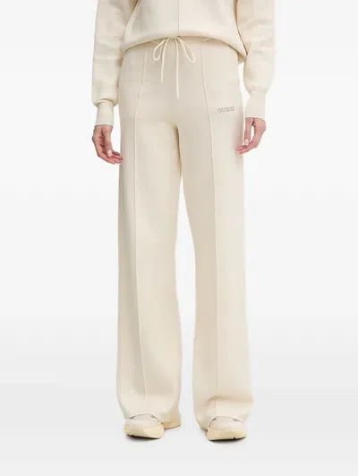 Guess Usa Drawstring Wide Leg Trousers In Neutral
