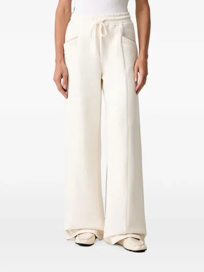 Guess Usa Drawstring Wide-leg Track Pants In Neutral