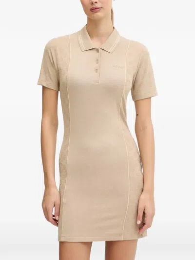 Guess Usa Eco Mini Polo Dress In Brown