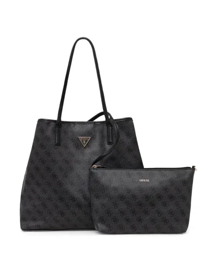 Guess Usa Victtoria Tote Bag In Black