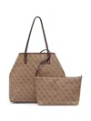 Guess Usa Victtoria Tote Bag In Neutrals