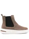 Guess Usa Elasticated-panel Platform Boots In Brown
