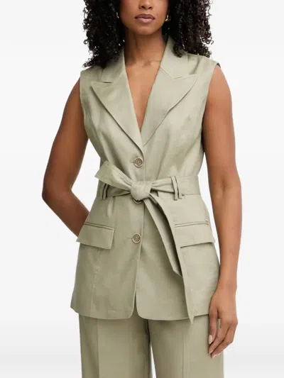 Guess Usa Elasticated Waistband Blazer In Metallic