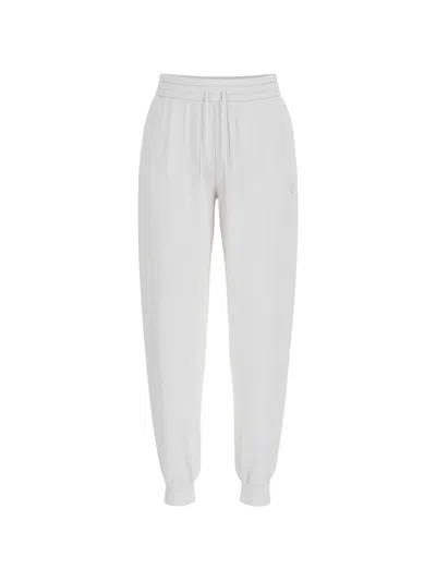 Guess Usa Elasticated-waistband Track Pants In White