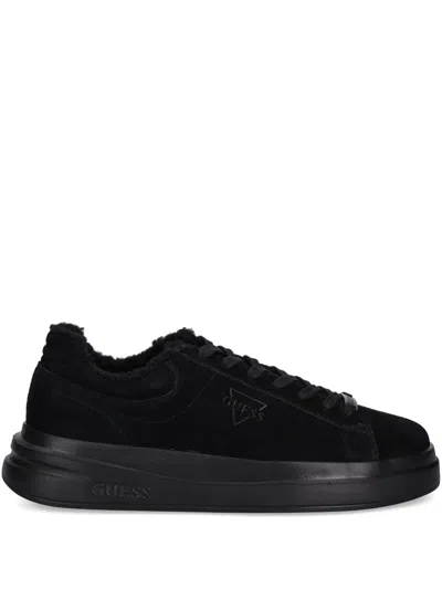 Guess Usa Elba Suede Sneakers In Black