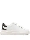 Guess Usa Elbina Leather Sneakers In Weiss