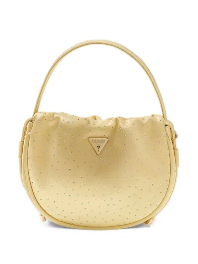 Guess Usa Elsie Rhinestones Mini Handbag In Gold