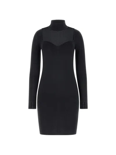 Guess Usa Turtleneck Mini Dress In Black