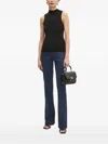 Guess Usa Embellished Mock-neck Top In Black