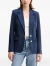 Guess Usa Embellished Notched-lapel Blazer In Blue