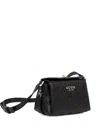 Guess Usa Embossed Studded Satchel In Black