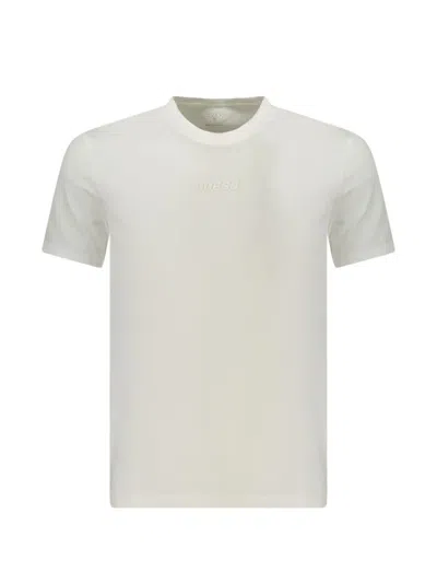 Guess Usa Embossed-logo T-shirt In Neutral
