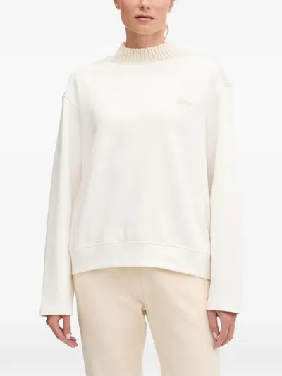 Guess Usa Embroidered-logo Sweatshirt In Neutral