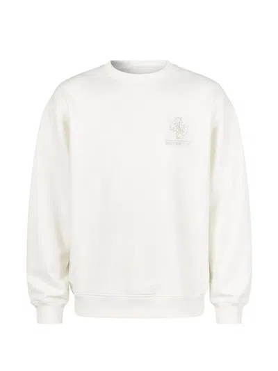 Guess Usa Embroidered Sweatshirt In White