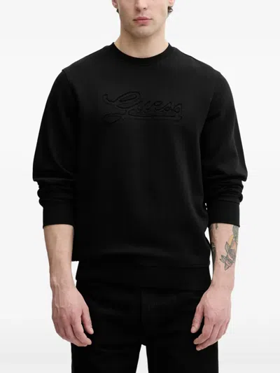 Guess Usa Embroidered-logo Sweatshirt In Multi