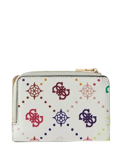 Guess Usa Emelie 4g Logo Wallet In White