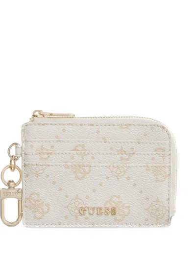 Guess Usa Emelie Logo Card Holder In White