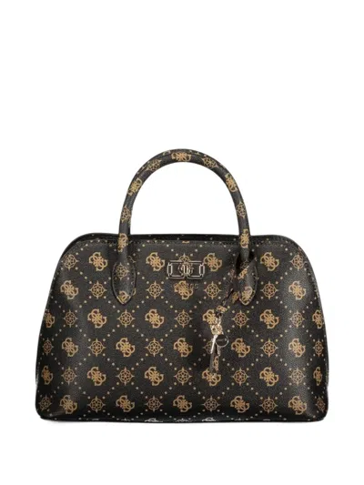 Guess Usa Emelie Logo-print Tote Bag In Brown