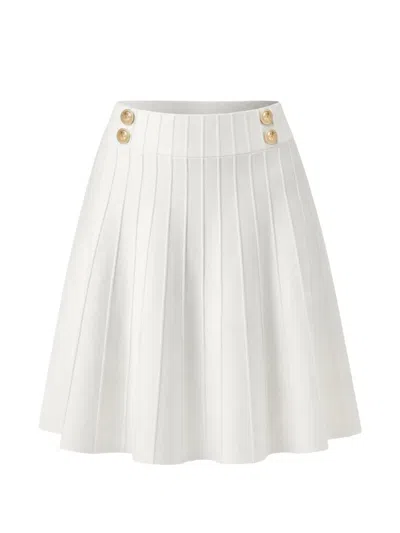 Guess Usa Emmie Button-embellished Mini Skirt In White