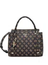 Guess Usa Erica 4g Peony Tote Bag In Black