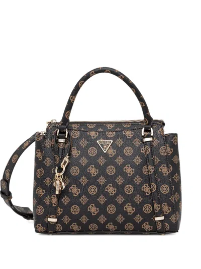 Guess Usa Erica 4g Peony Tote Bag In Black