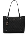 Guess Usa Erica Elite Tote Bag In Black