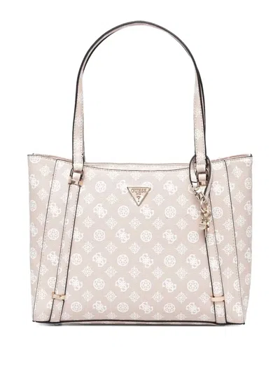 Guess Usa Erica Monogram-print Tote Bag In Neutral