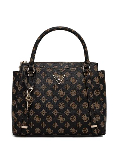 Guess Usa Erica Monogram Tote Bag In Black